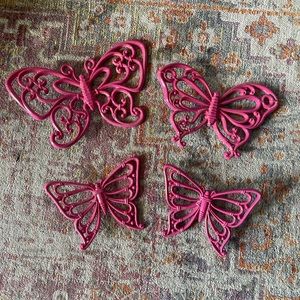 Set of 4 Butterflies for Wall